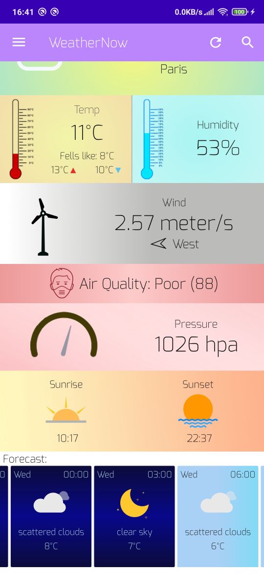 WeatherNow Screenshot 3